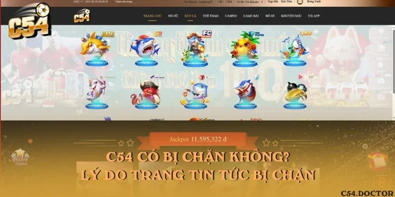 Lý do trang chủ C54 bị chặn truy cập