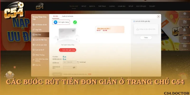 Các bước cơ bản để rút tiền nhanh chóng