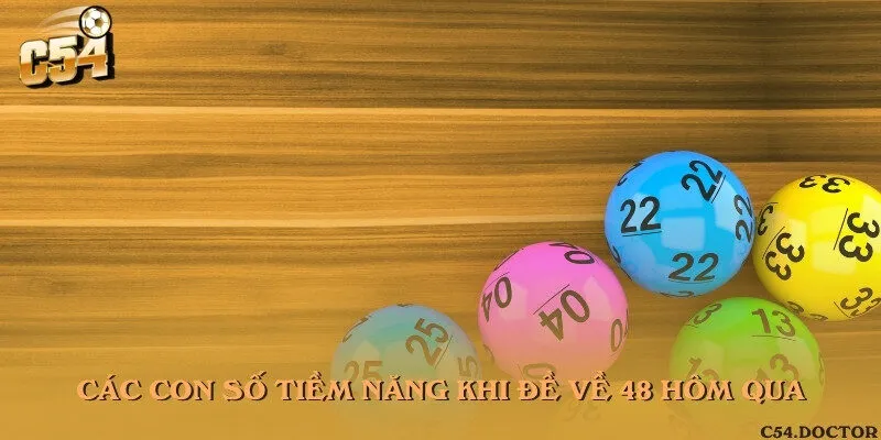 Các con số tiềm năng khi đề về 48 hôm qua