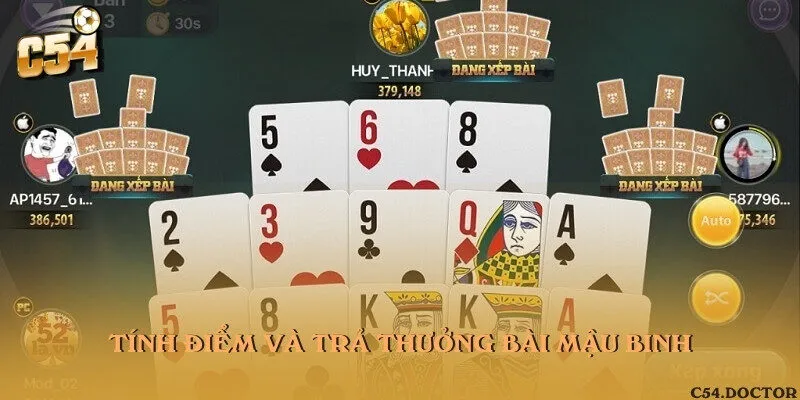 Tính điểm và trả thưởng bài mậu binh