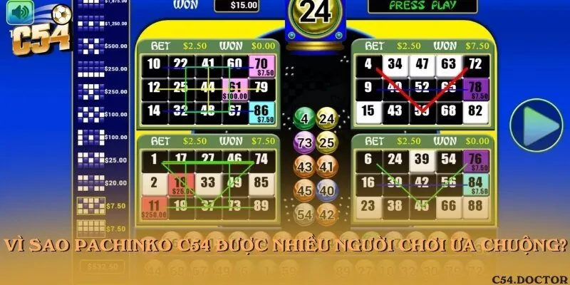 Vì sao Pachinko C54 được nhiều người chơi ưa chuộng?