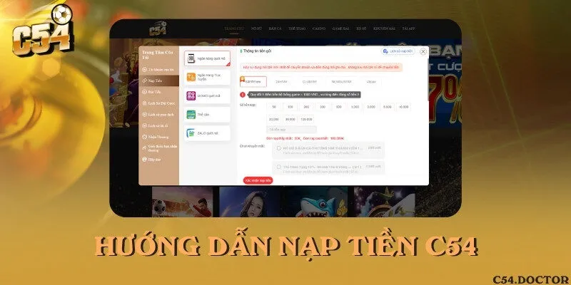 Nạp tiền C54